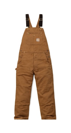 CARHARTT ICONIC DUCK BIB OVERALL BURNT